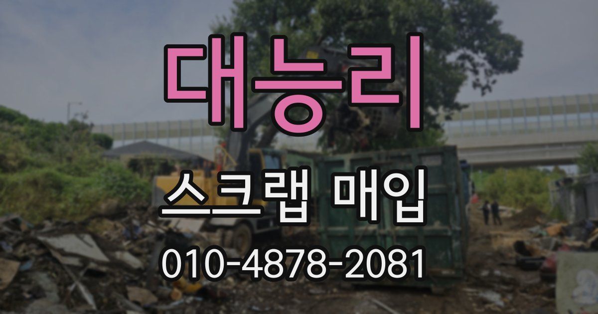 대능리 스크랩 매입