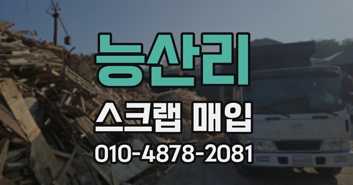 능산리 스크랩 매입