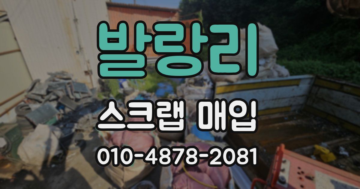 발랑리 스크랩 매입