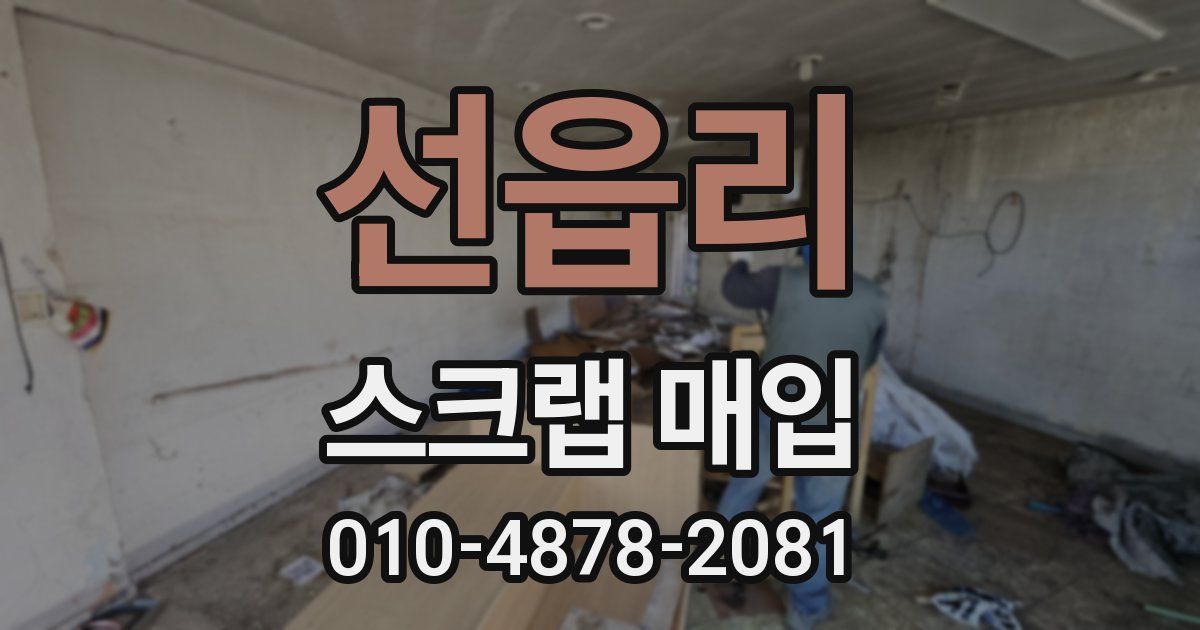 선읍리 스크랩 매입