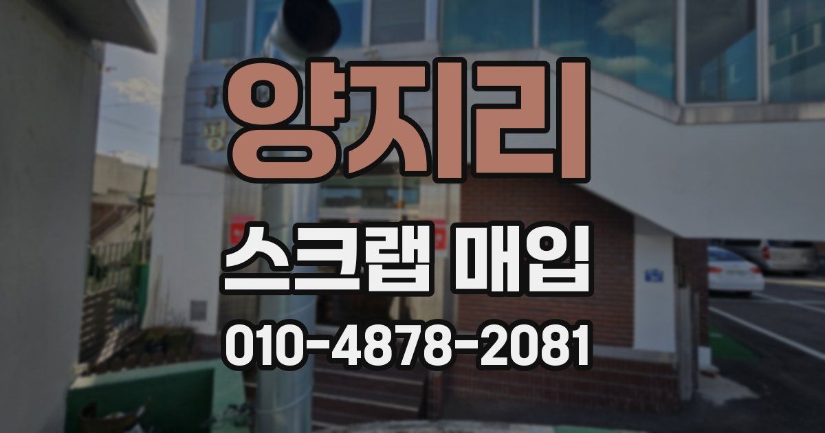 양지리 스크랩 매입