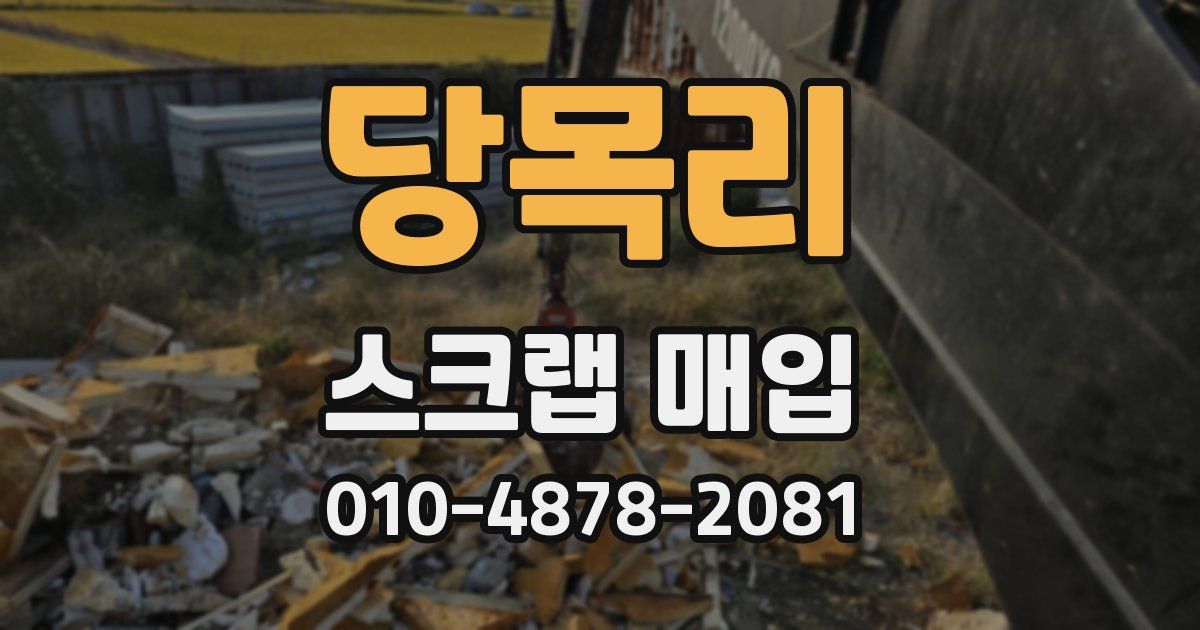 당목리 스크랩 매입