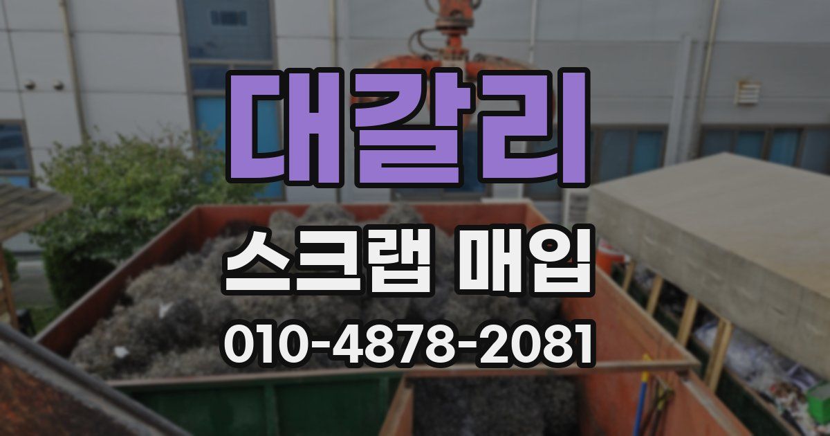 대갈리 스크랩 매입