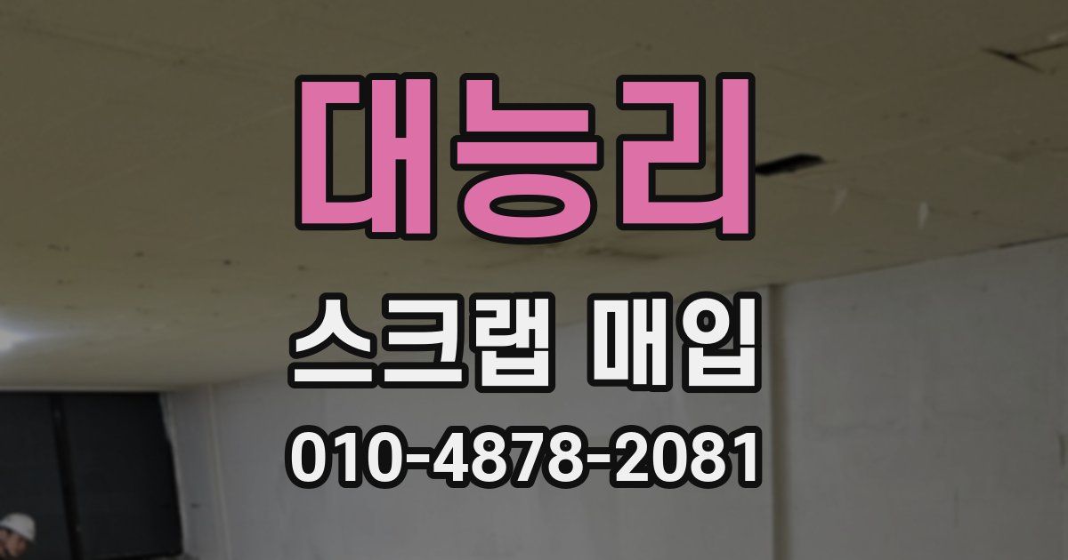 대능리 스크랩 매입