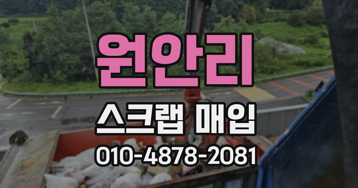 원안리 스크랩 매입