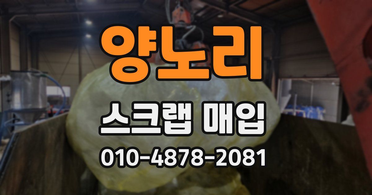 양노리 스크랩 매입
