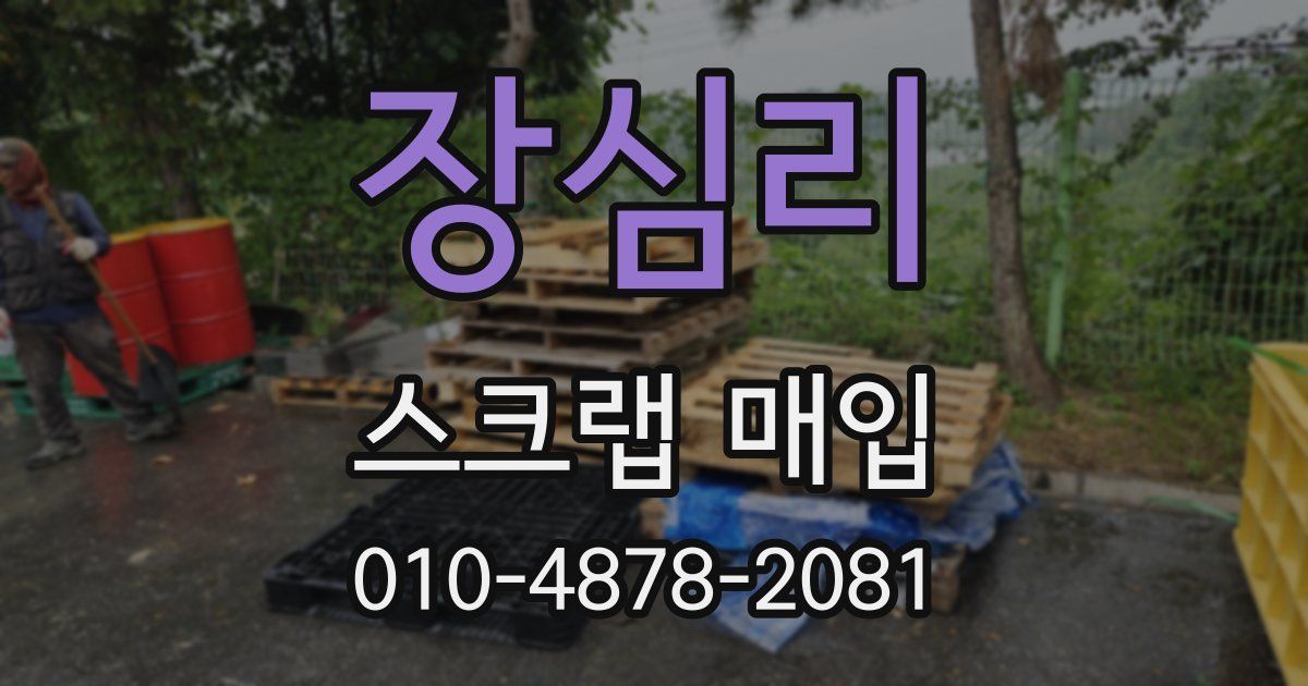 장심리 스크랩 매입