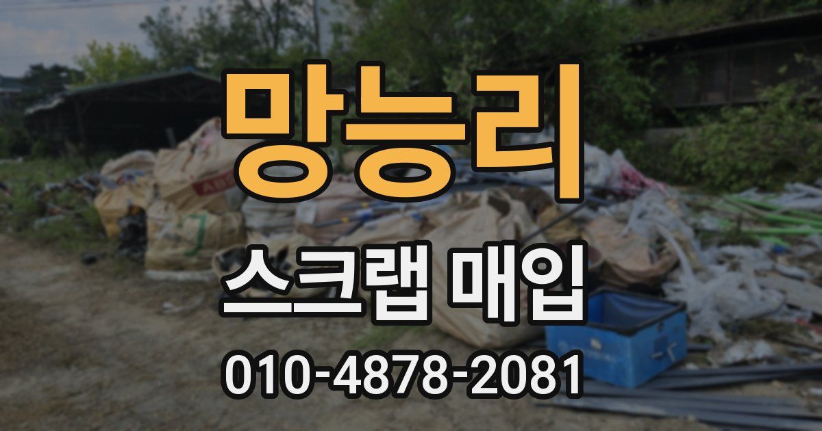 망능리 스크랩 매입