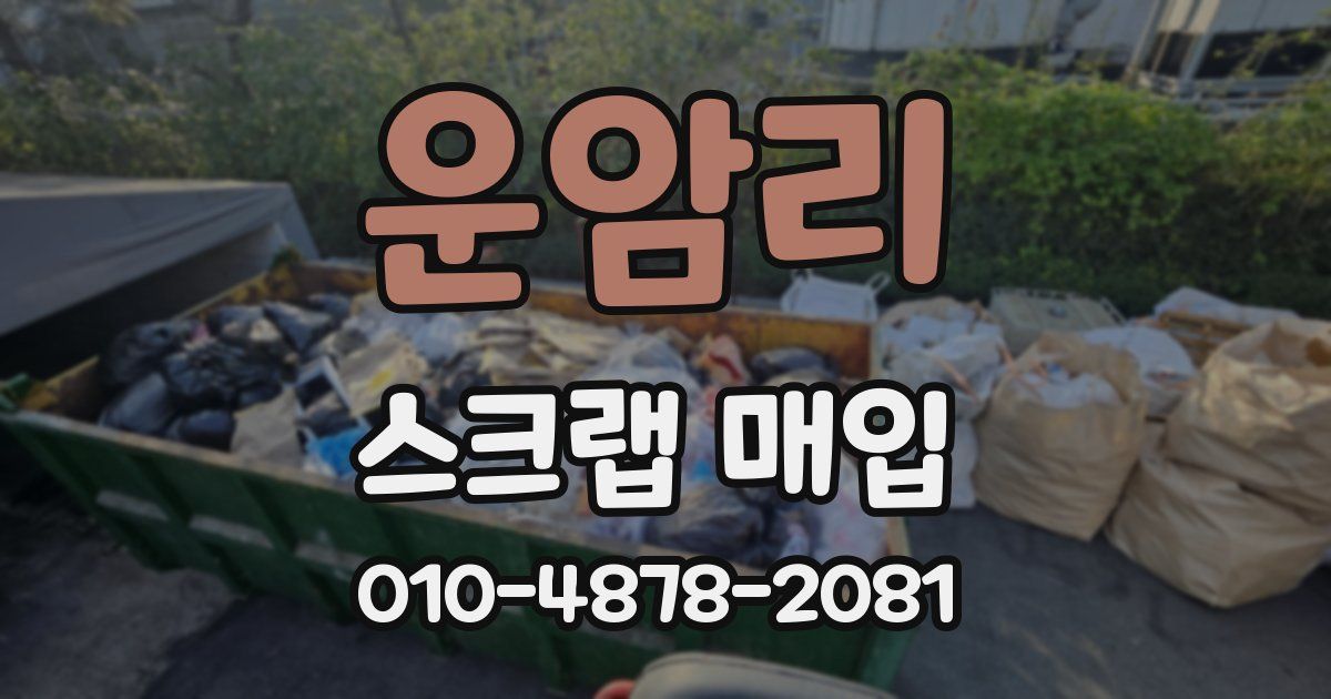 운암리 스크랩 매입
