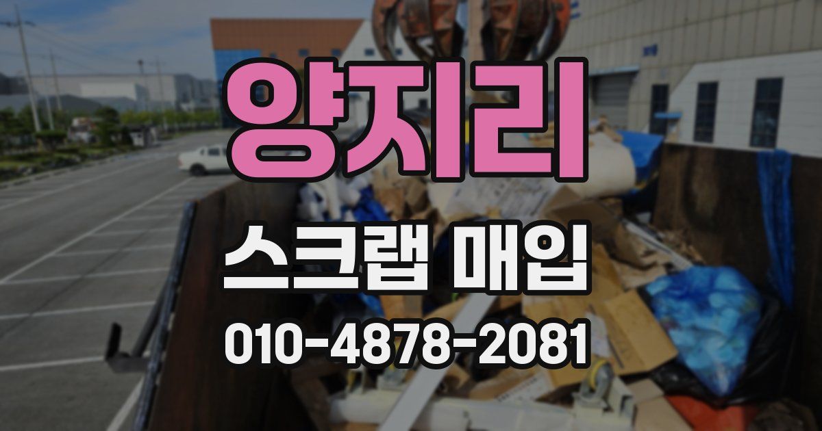 양지리 스크랩 매입