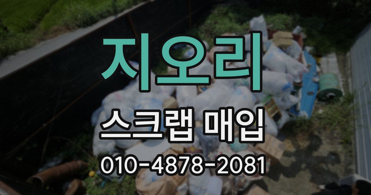 지오리 스크랩 매입