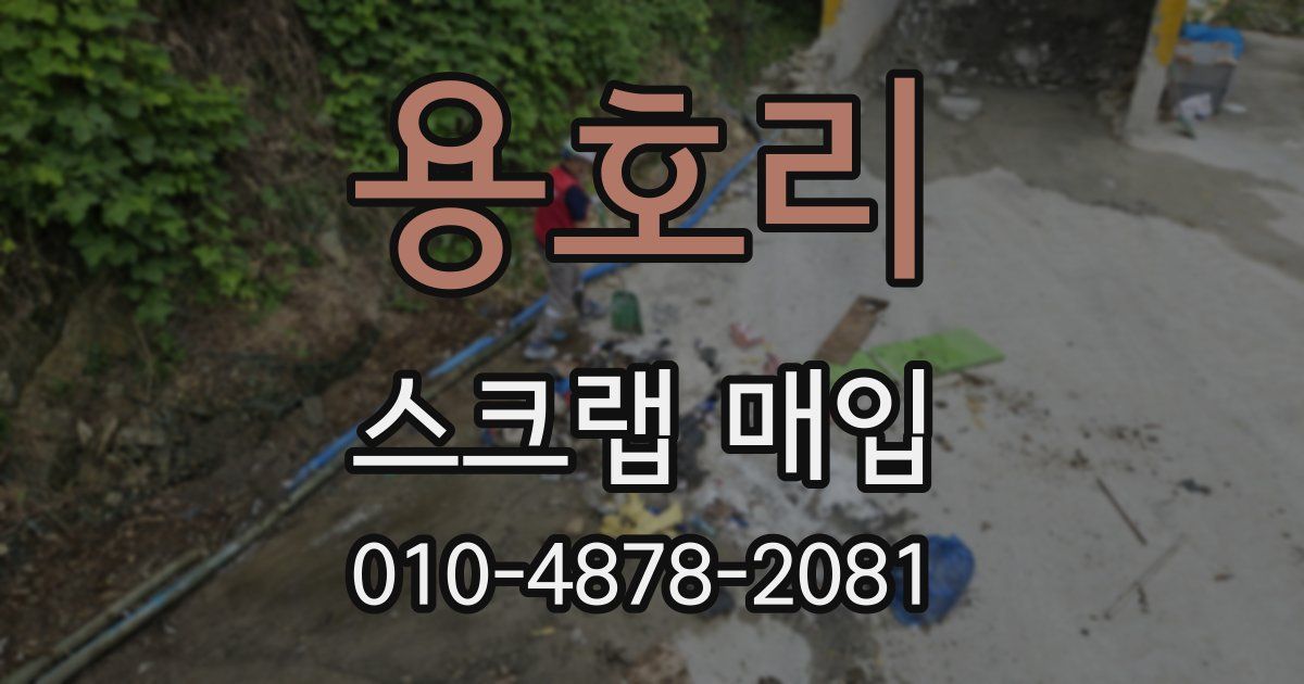 용호리 스크랩 매입