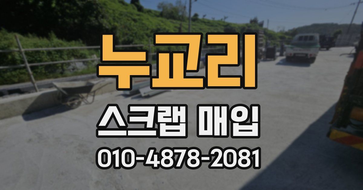 누교리 스크랩 매입