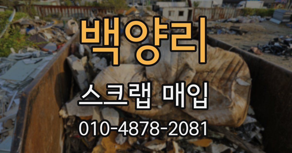 백양리 스크랩 매입