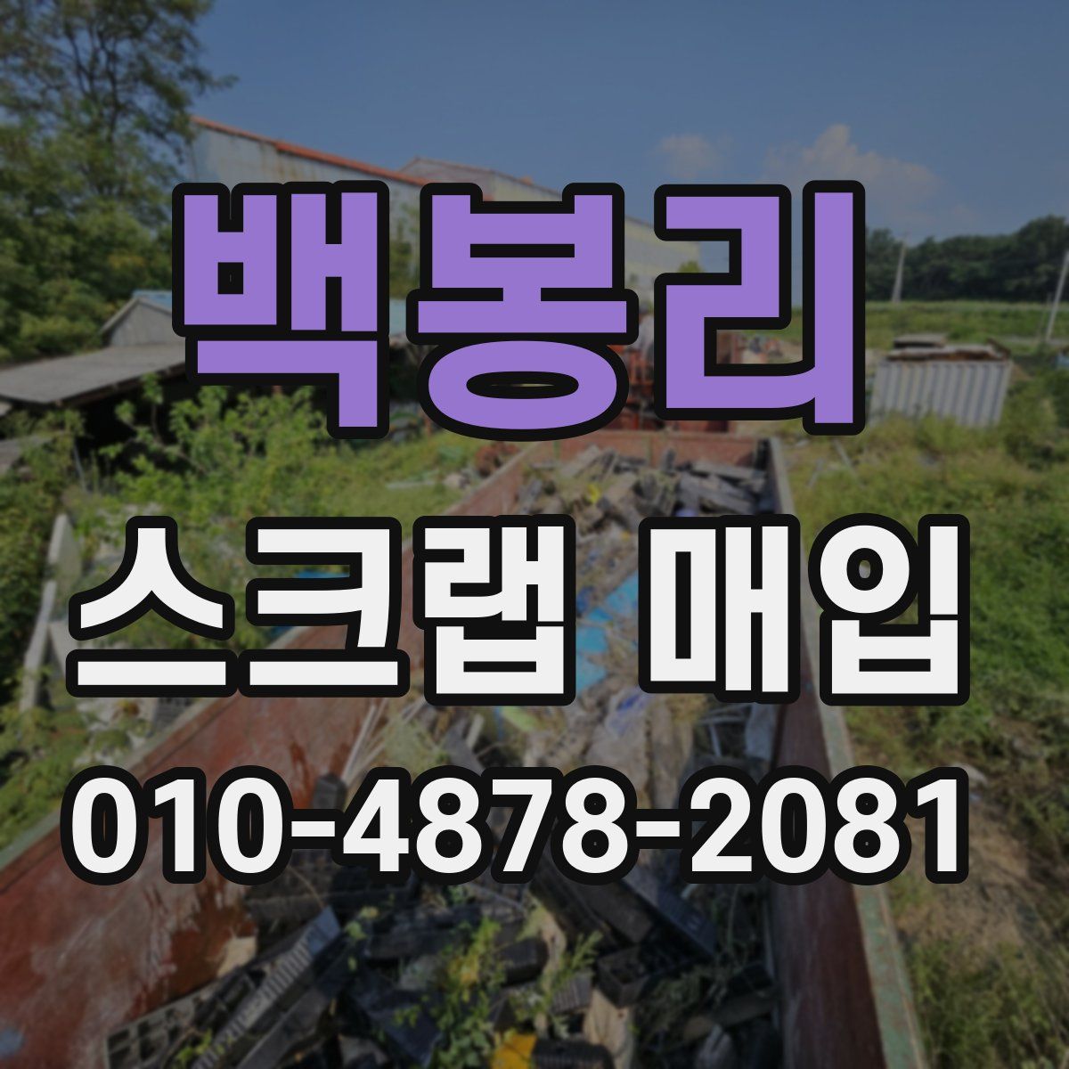 백봉리 스크랩 매입