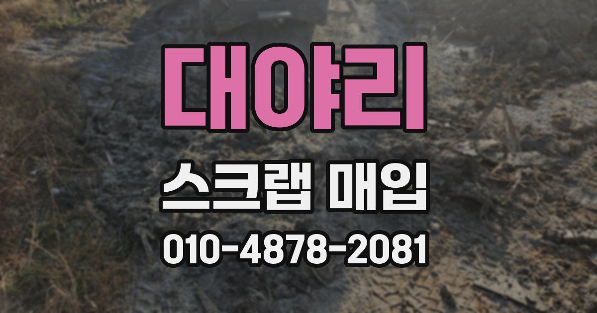 대야리 스크랩 매입