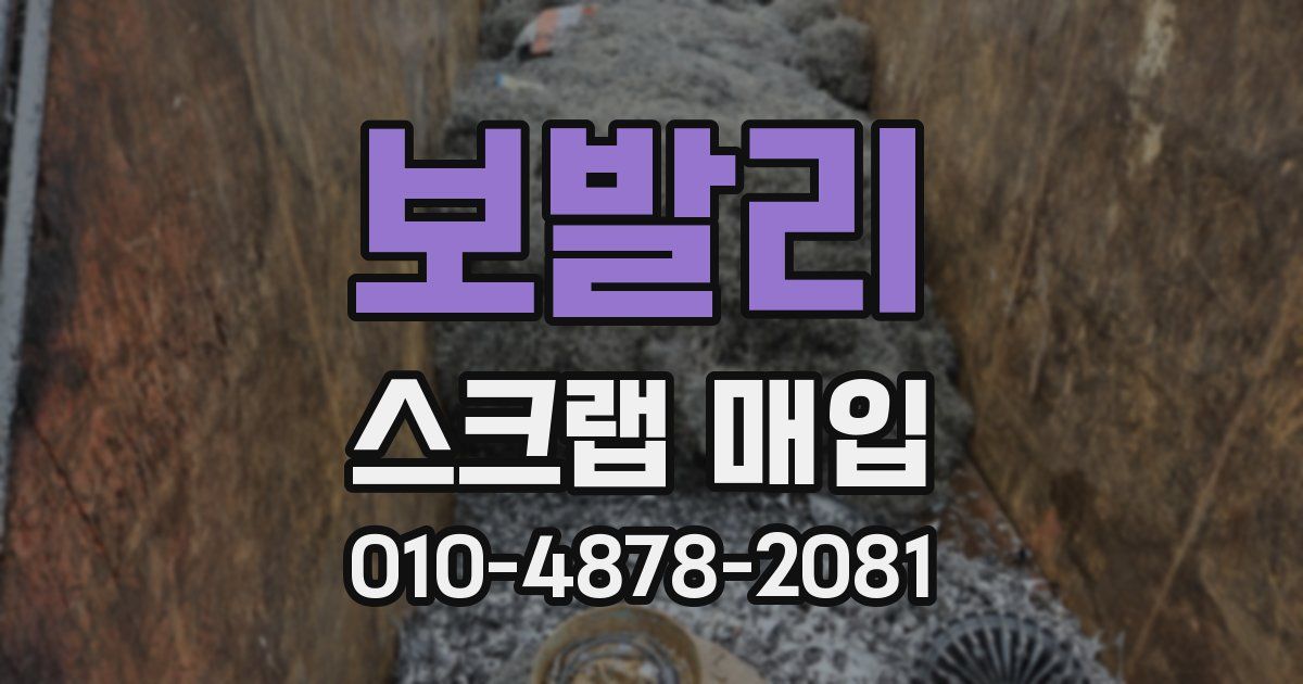 보발리 스크랩 매입