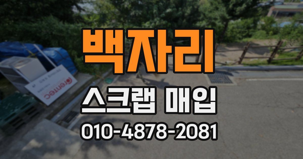 백자리 스크랩 매입