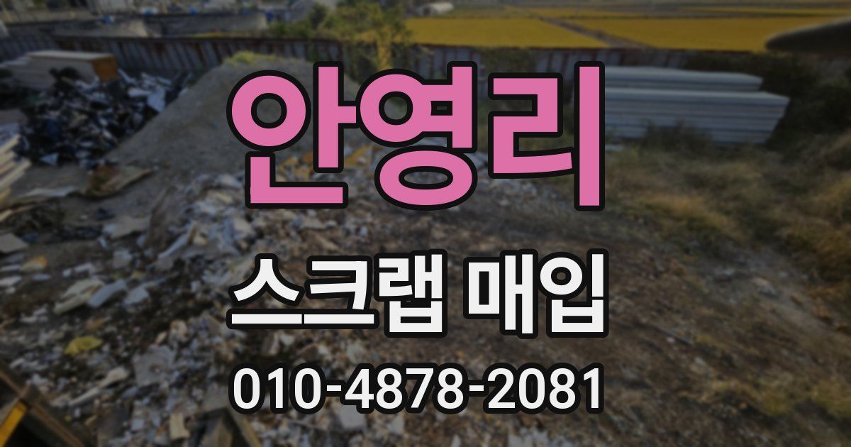 안영리 스크랩 매입