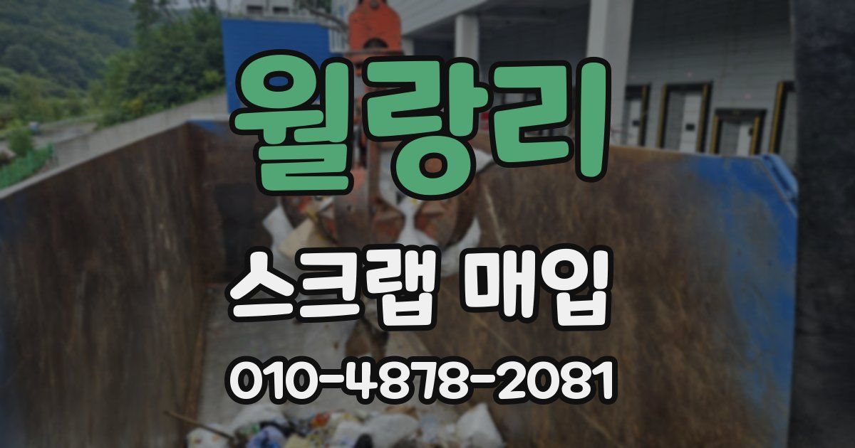 월랑리 스크랩 매입