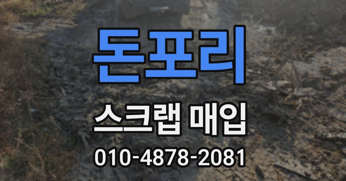돈포리 스크랩 매입