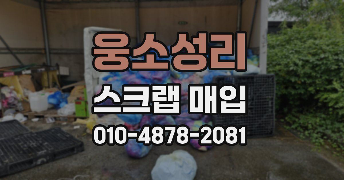 웅소성리 스크랩 매입