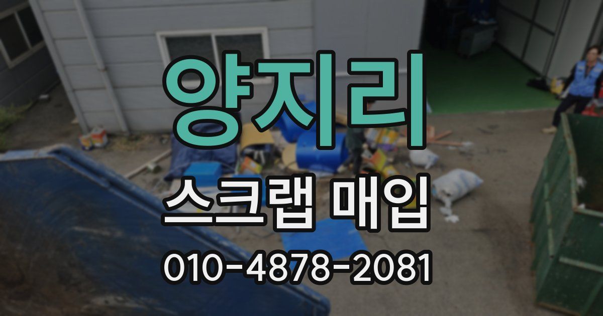 양지리 스크랩 매입