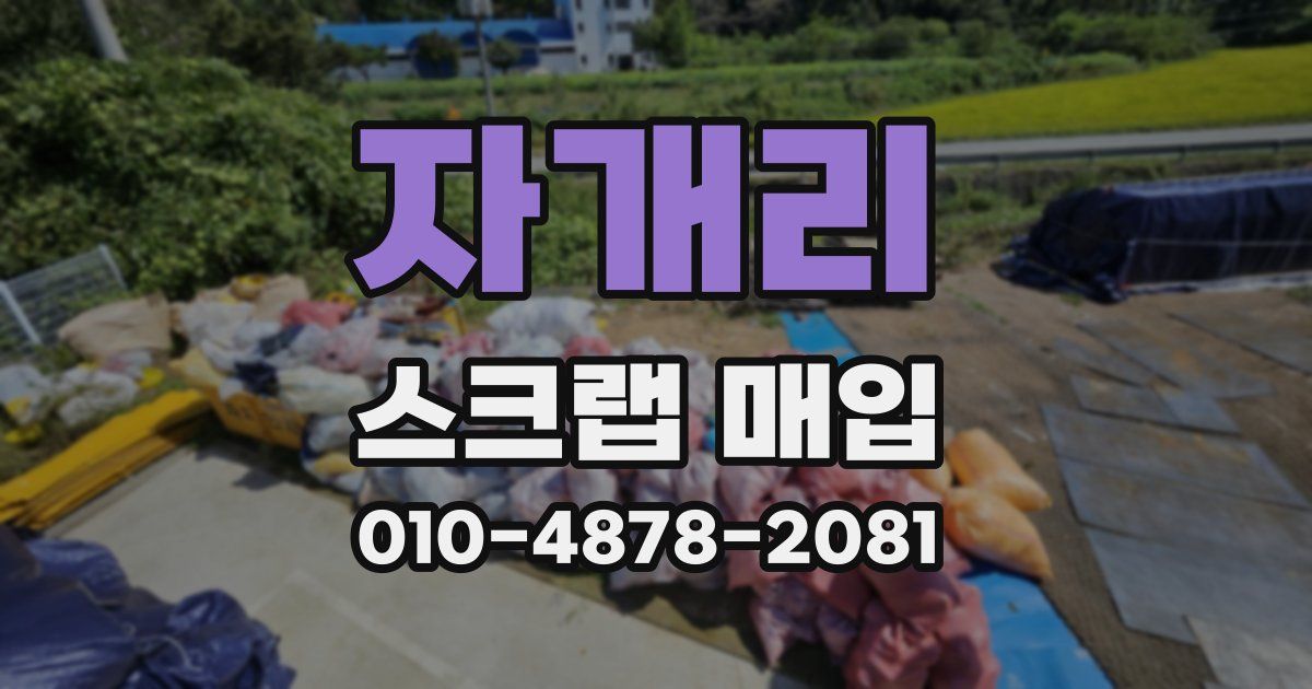 자개리 스크랩 매입