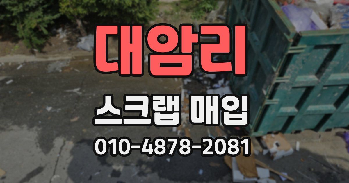 대암리 스크랩 매입