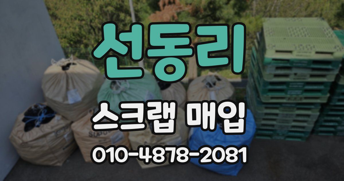 선동리 스크랩 매입