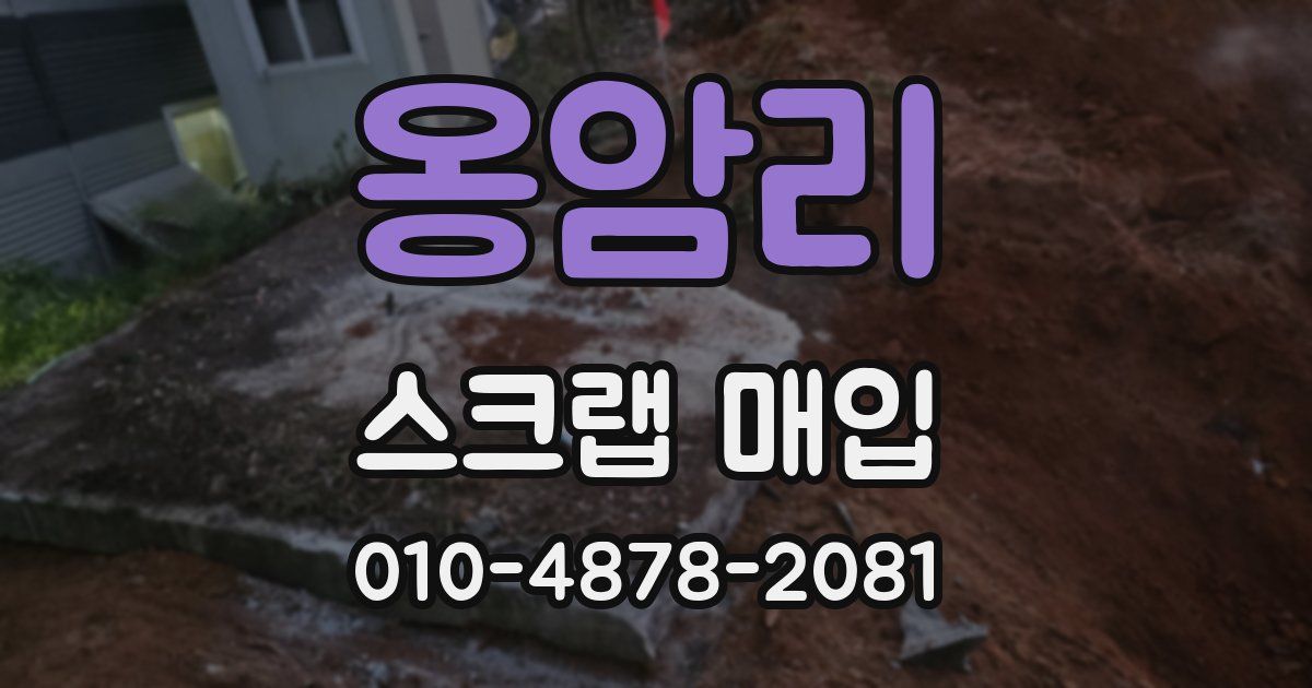 옹암리 스크랩 매입