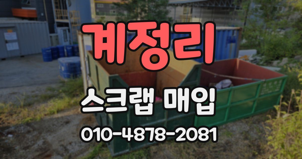 계정리 스크랩 매입