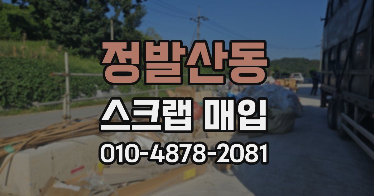 정발산동 스크랩 매입