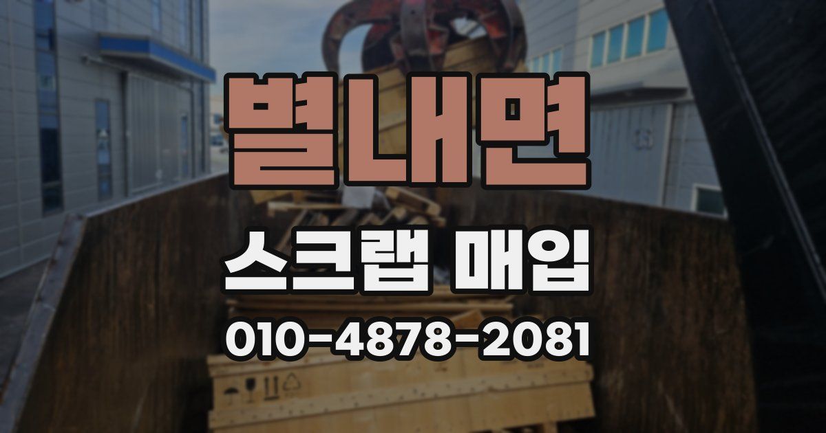 별내면 스크랩 매입