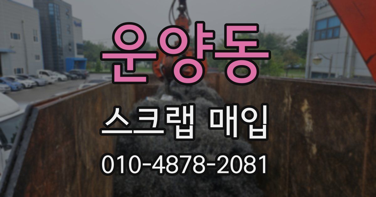 운양동 스크랩 매입