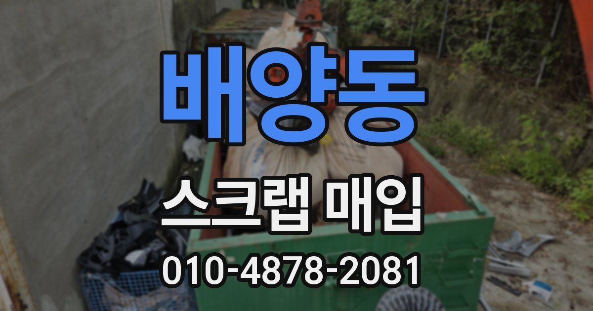 배양동 스크랩 매입