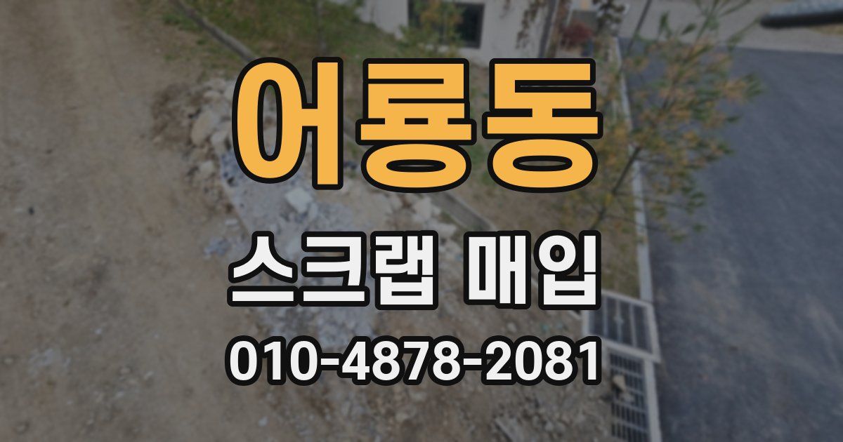 어룡동 스크랩 매입