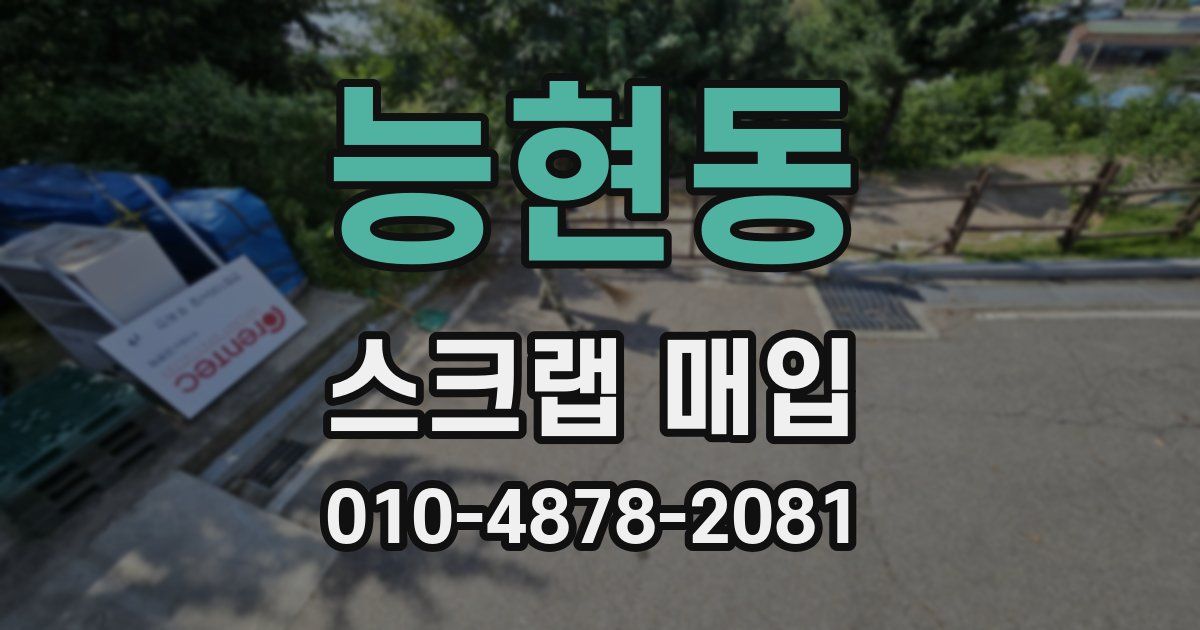 능현동 스크랩 매입