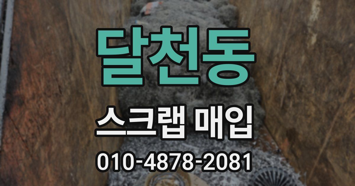 달천동 스크랩 매입
