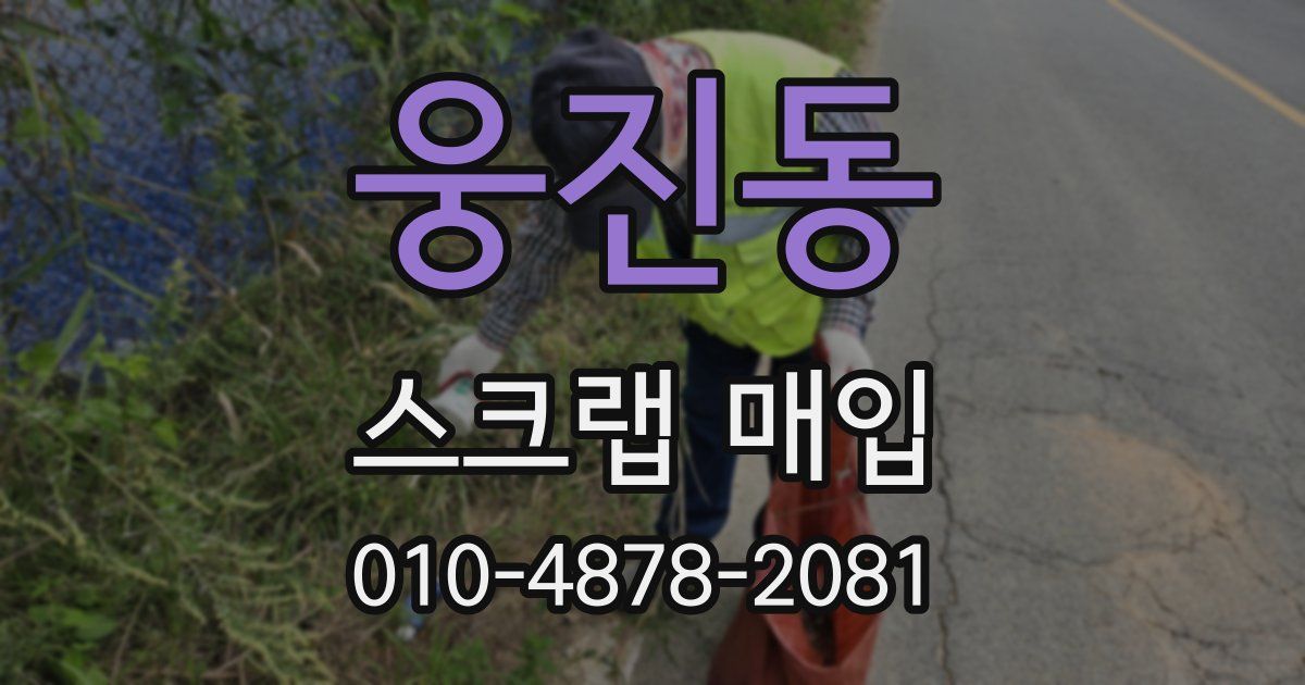 웅진동 스크랩 매입