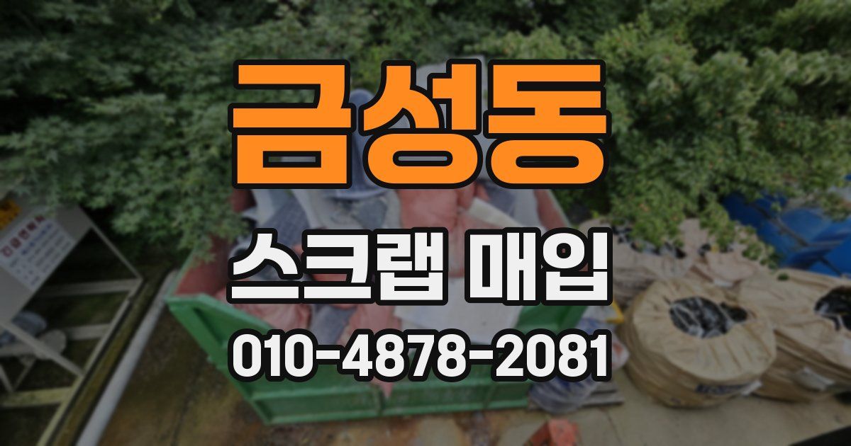 금성동 스크랩 매입