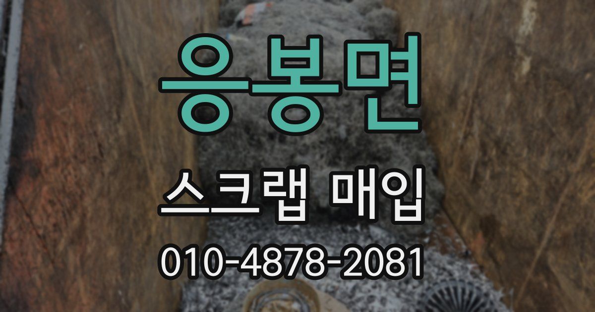응봉면 스크랩 매입