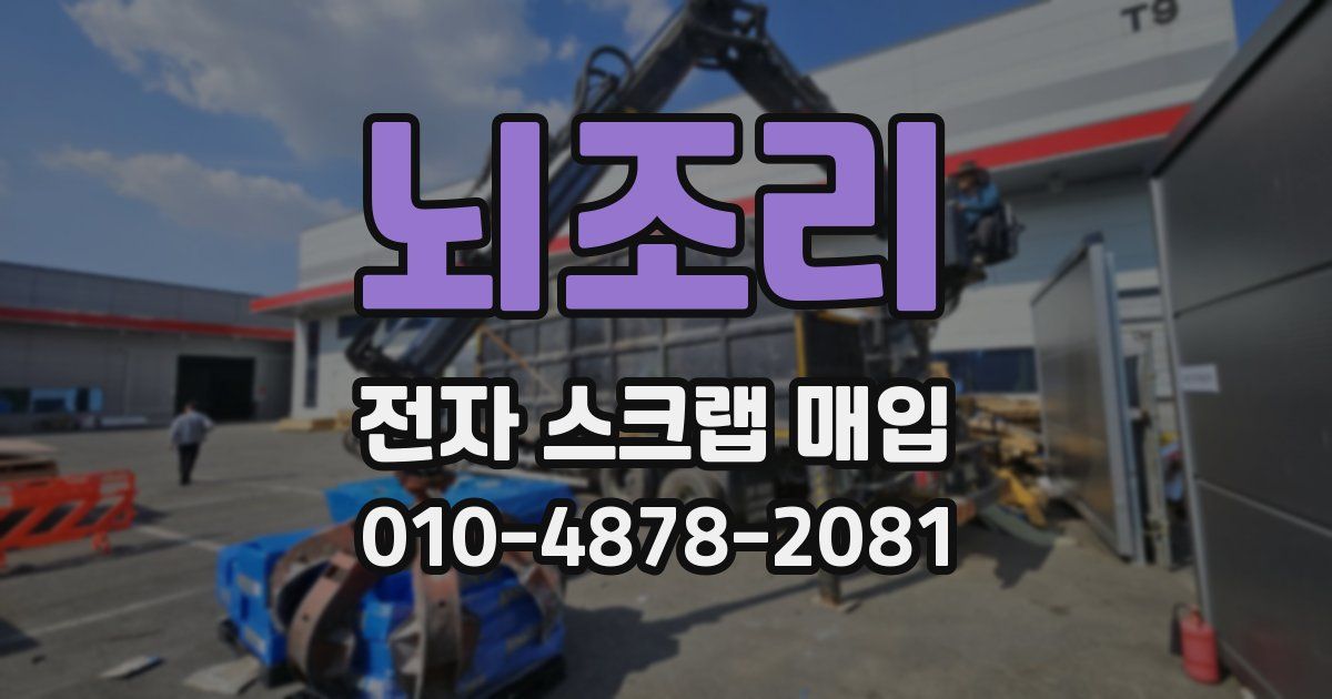 뇌조리 전자 스크랩 매입