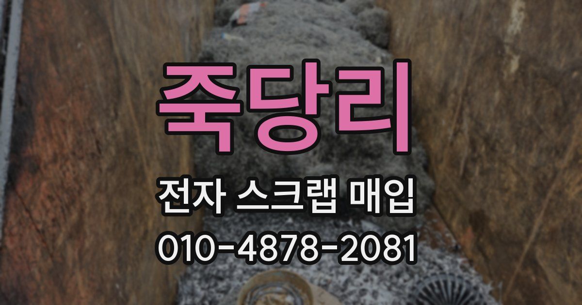 죽당리 전자 스크랩 매입