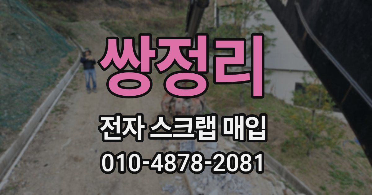 쌍정리 전자 스크랩 매입