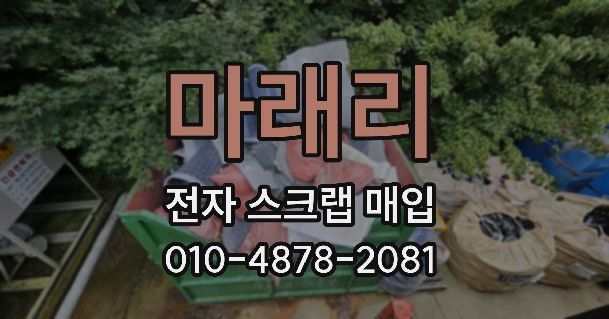 마래리 전자 스크랩 매입