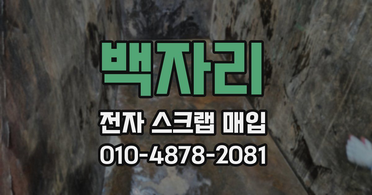 백자리 전자 스크랩 매입
