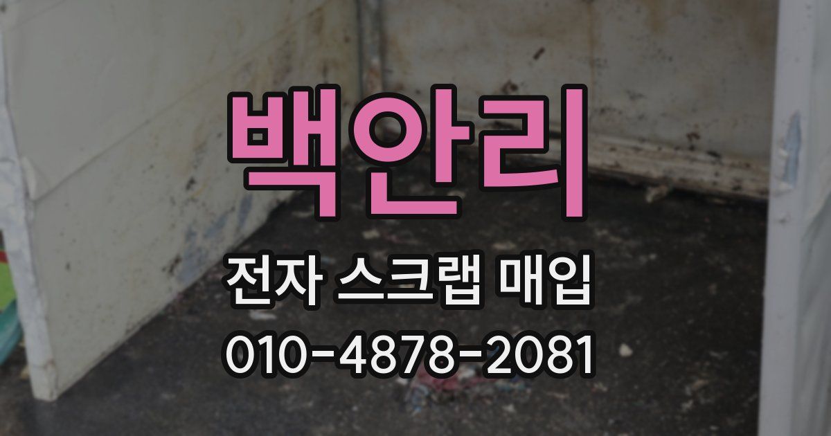 백안리 전자 스크랩 매입