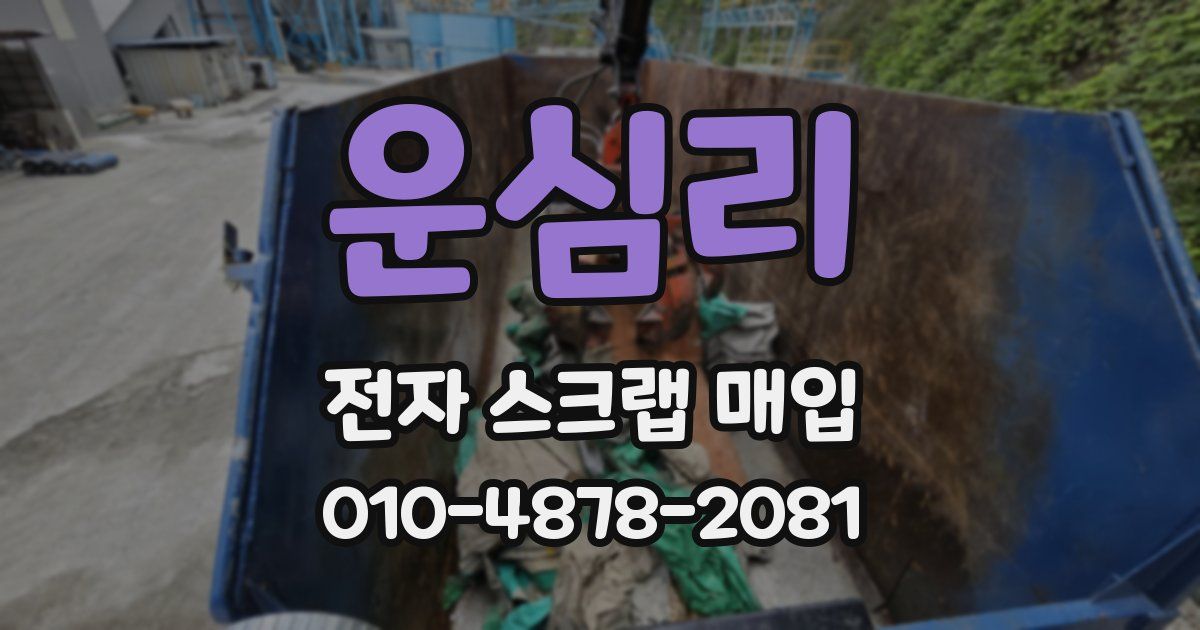 운심리 전자 스크랩 매입