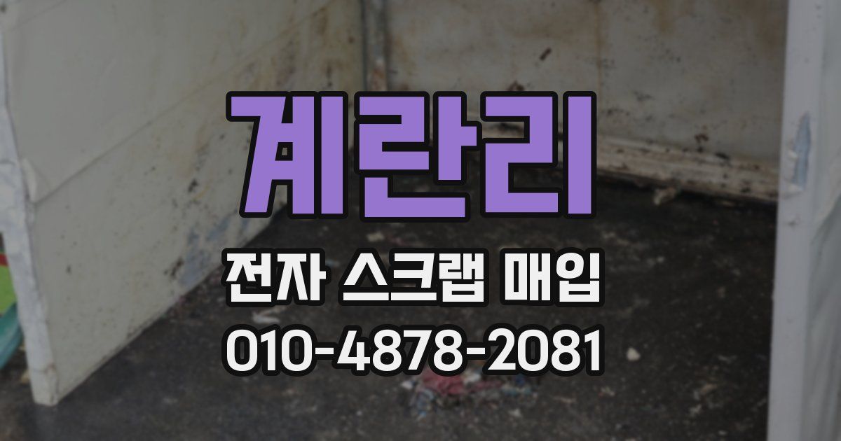 계란리 전자 스크랩 매입
